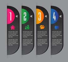 Colorful 4-step Infographic vector