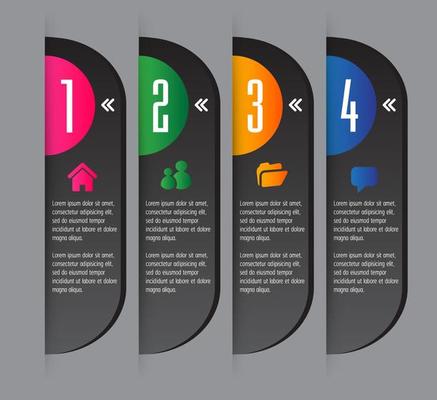 Colorful 4-step Infographic