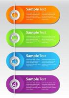 colorida infografía de 4 pasos vector