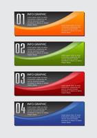 Colorful 4-step Infographic vector