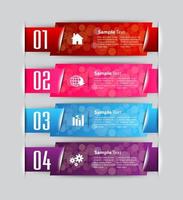 Colorful 4-step Infographic vector