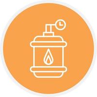 Gas Bottle Line Circle vector
