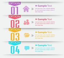 Colorful 4-step Infographic vector