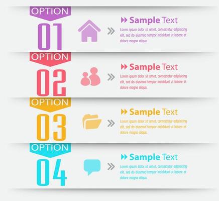 Colorful 4-step Infographic