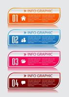 colorida infografía de 4 pasos vector