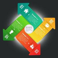 Colorful 4-step Infographic vector