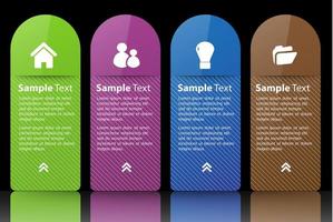 Colorful 4-step Infographic vector