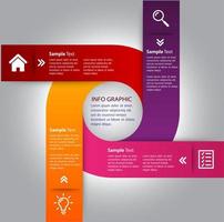 Colorful 4-step Infographic vector