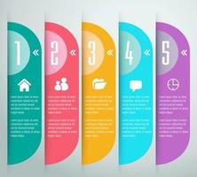 Colorful 5-step Infographic vector