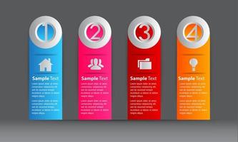 Colorful 4-step Infographic vector