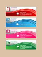 Colorful 4-step Infographic vector