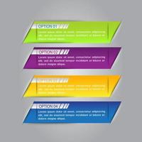 Colorful 4-step Infographic vector