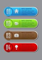 Colorful 4-step Infographic vector