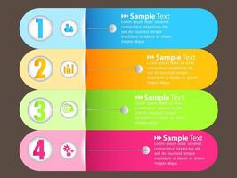 colorida infografía de 4 pasos vector