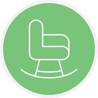 Rocking Chair Line Circle vector