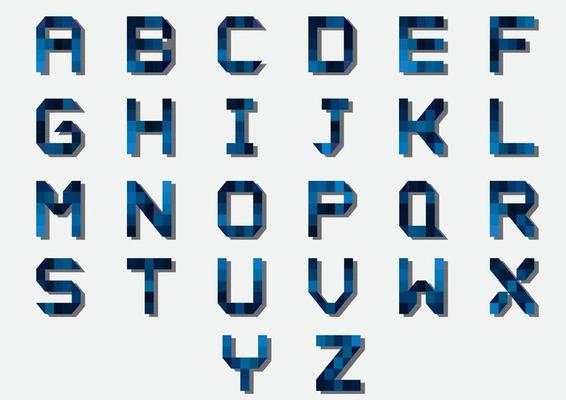 Colorful Alphabet Font Set