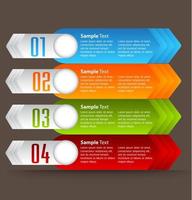 Colorful 4-step Infographic vector