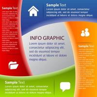 colorida infografía de 4 pasos vector