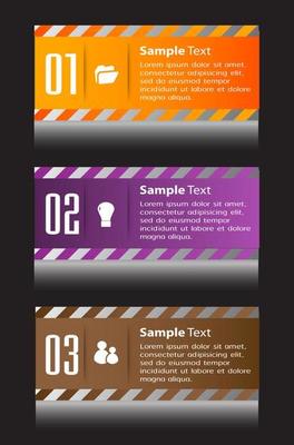 Colorful 3-step Infographic