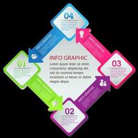 Colorful 4-step Infographic vector