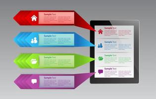 colorida infografía de 4 pasos vector