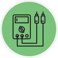 Voltmeter Line Circle vector
