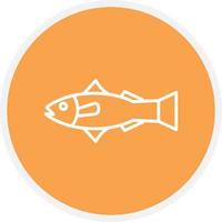 Salmon Line Circle vector