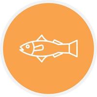 Salmon Line Circle vector