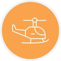 Helicopter Line Circle vector