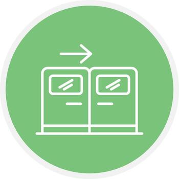 círculo de línea de puerta de salida vector