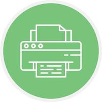 Printer Line Circle vector