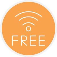 círculo de línea wifi gratis vector