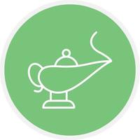 Genie Lamp Line Circle vector