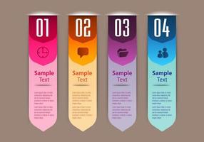 Colorful 4-step Infographic vector