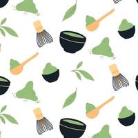 pattern with matcha. Vector illustration.Pattern with green tea.