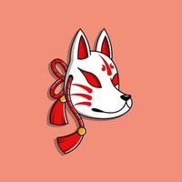 Japanese kitsune mask, Vector illustration eps.10