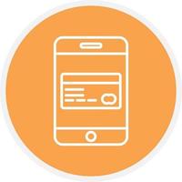 Mobile Payment Line Circle vector