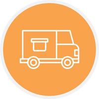 Delivery Truck Line Circle vector
