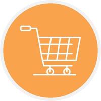 Shopping Cart Line Circle vector