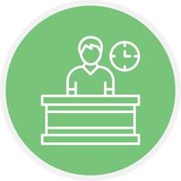 Information Desk Line Circle vector