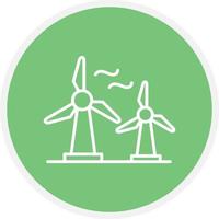 Wind Power Line Circle vector