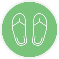 Flip Flops Line Circle vector