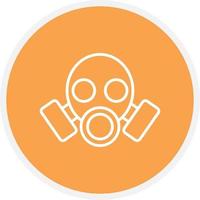 Gas Mask Line Circle vector