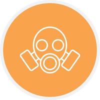 Gas Mask Line Circle vector