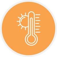 High Temperatures Line Circle vector