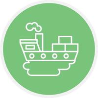 Ship Pollution Line Circle vector