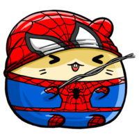 simpatico criceto che indossa un costume da supereroe png