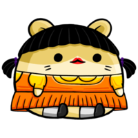 hamster mignon portant un costume de film coréen png