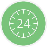 círculo de línea de 24 horas vector