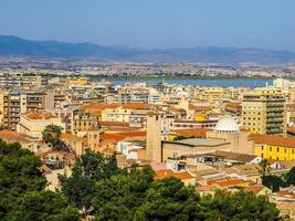 HDR Aerial view of Cagliari photo